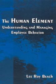 Cover of: The Human Element by Lee Roy Beach, Lee Roy Beach