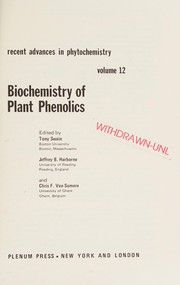 Cover of: Biochemistry of plant phenolics