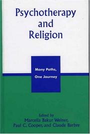 Psychotherapy and Religion by Weiner Marcella Bakur, Marcella Bakur Weiner, Paul C. Cooper, Claude Barbre