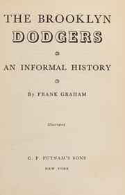 Cover of: Brooklyn Dodgers: An Informal History