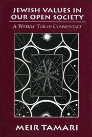 Cover of: Jewish Values in our Open Society: A Weekly Torah Commentary