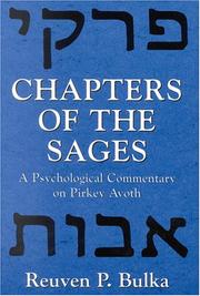 Cover of: Chapters of the Sages by Reuven P. Bulka