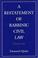 Cover of: A Restatement of Rabbinic Civil Law
