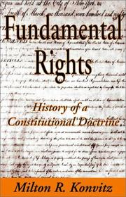 Cover of: Fundamental Rights: History of a Constitutional Doctrine