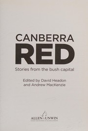 Cover of: Canberra Red: Stories from the Bush Capital