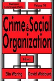 Cover of: Crime & social organization