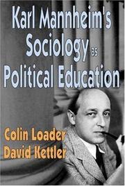 Cover of: Karl Mannheim's Sociology as Political Education