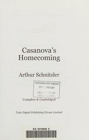 CASANOVA'S HOMECOMING by Arthur Schnitzler
