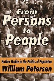 Cover of: From Persons to People: Further Studies in the Politics of Population