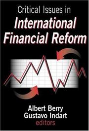 Cover of: Critical Issues in International Financial Reform
