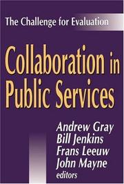 Cover of: Collaboration in Public Services: The Challenge for Evaluation (Comparative Policy Analysis Series)