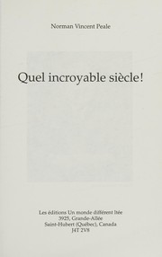 Cover of: Cet Incroyable Siecle!