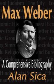 Cover of: Max Weber: A Comprehensive Bibliography