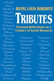 Cover of: Tributes: Personal Reflections on a Century of Social Research