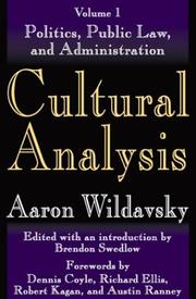 Cover of: Cultural analysis