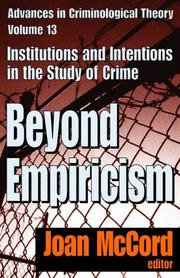 Cover of: Beyond Empiricism by Joan McCord