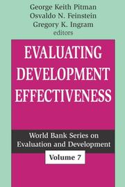 Cover of: Evaluating Development Effectiveness (World Bank Series on Evaluation and Development)