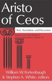 Aristo of Ceos by Stephen White, William Fortenbaugh