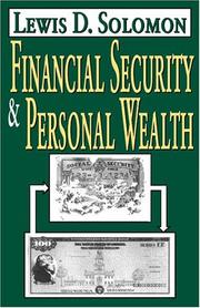 Financial Security and Personal Wealth by Lewis Solomon