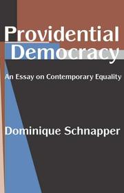 Cover of: Providential democracy: an essay on contemporary equality
