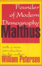 Cover of: Malthus by William Petersen