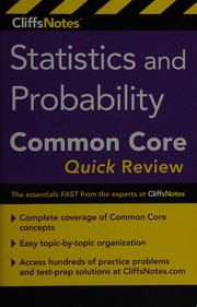CliffsNotes® statistics and probability common core quick review by Malihe Alikhani