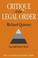 Cover of: Critique of legal order