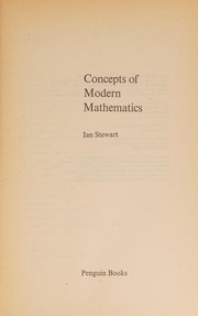 Cover of: Concepts of modern mathematics