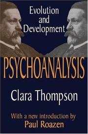 Cover of: Psychoanalysis: evolution and development