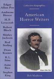 Cover of: American horror writers