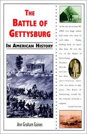 Cover of: The Battle of Gettysburg in American history by Ann Gaines
