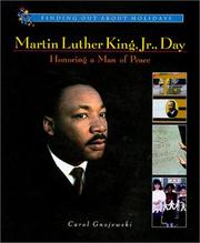 Cover of: Martin Luther King, Jr. Day: honoring a man of peace