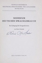 Cover of: Moderner Deutscher Sprachgebrauch