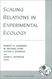 Cover of: Scaling Relations in Experimental Ecology