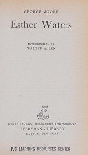 Cover of: Esther Waters (Everyman's Library) by George Moore