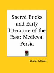 Cover of: Medieval Persia (Sacred Books and Early Literature of the East, Vol. 8) (Sacred Books & Early Literature of the East)