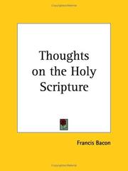 Cover of: Thoughts on the Holy Scripture