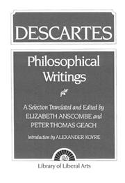 Cover of: Philosophical Writings by Elizabeth Anscombe, Peter T. Geach