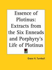 Cover of: Essence of Plotinus: Extracts from the Six Enneads and Porphyry's Life of Plotinus