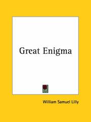 Cover of: Great Enigma by William Samuel Lilly