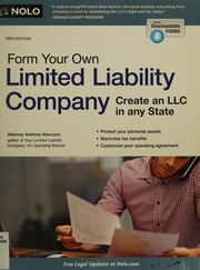Form your own limited liability company by Anthony Mancuso