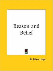 Cover of: Reason and Belief