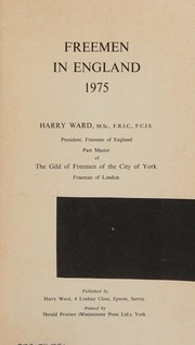 Cover of: Freemen in England, 1975