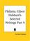 Cover of: Philistia (Elbert Hubbard's Selected Writings, Part 9)