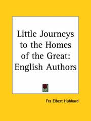 Cover of: English Authors (Little Journeys to the Homes of the Great. Vol. 5)