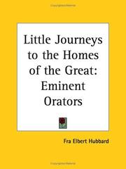 Cover of Eminent Orators (Little Journeys to the Homes of the Great, Vol. 7) by Elbert Hubbard
