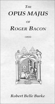 Cover of: Opus Majus of Roger Bacon (1928)