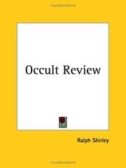Cover of: Occult Review | Ralph Shirley