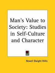 Cover of: Man's Value to Society by Newell Dwight Hillis