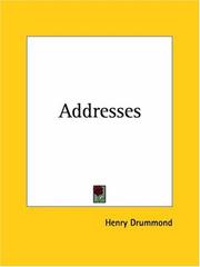 Cover of: Addresses by Henry Drummond